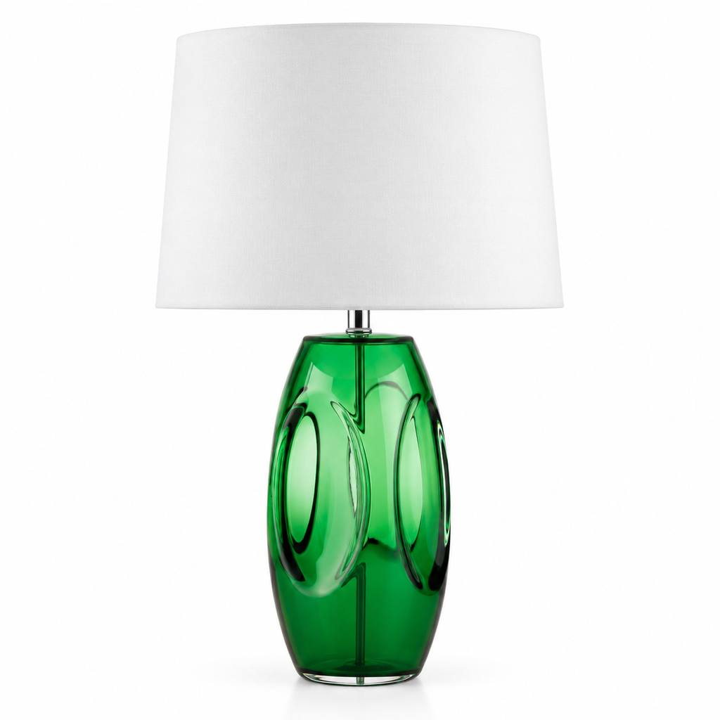 Green Glass Table Lamp