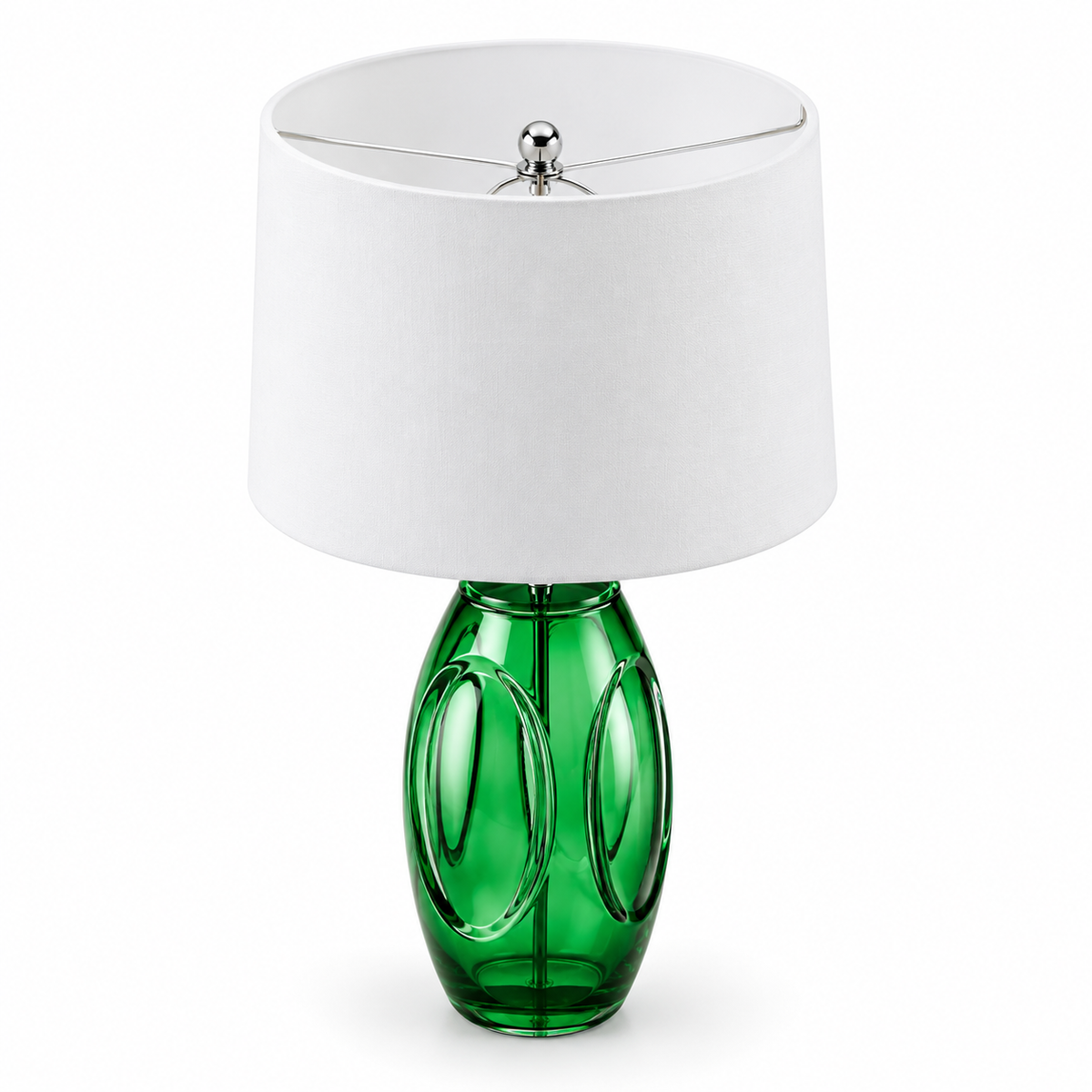 Green Glass Table Lamp