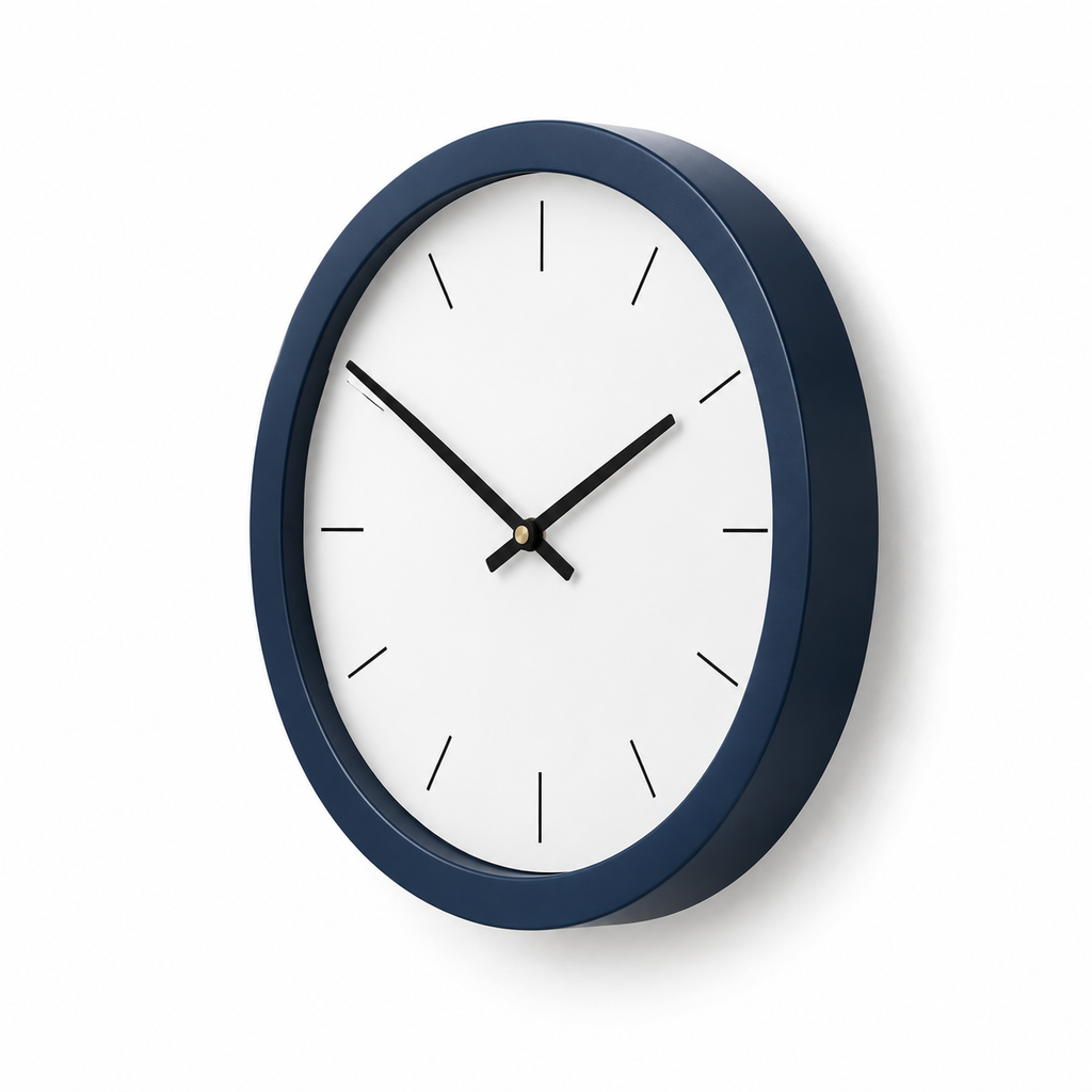 Classic Navy Round Wall Clock