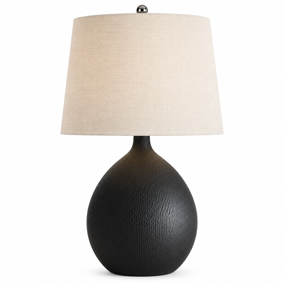 True Fine 22" Matte Black 3-Way Table Lamp